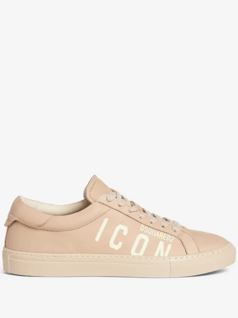 DSQUARED2 baskets en cuir à logo imprimé