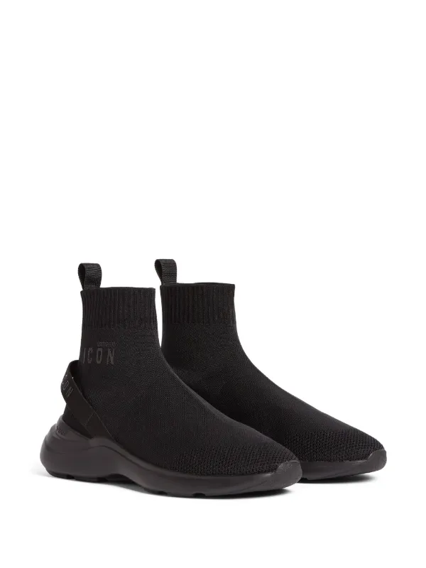 DSQUARED2 Fly ソックススニーカー | ブラック | FARFETCH JP