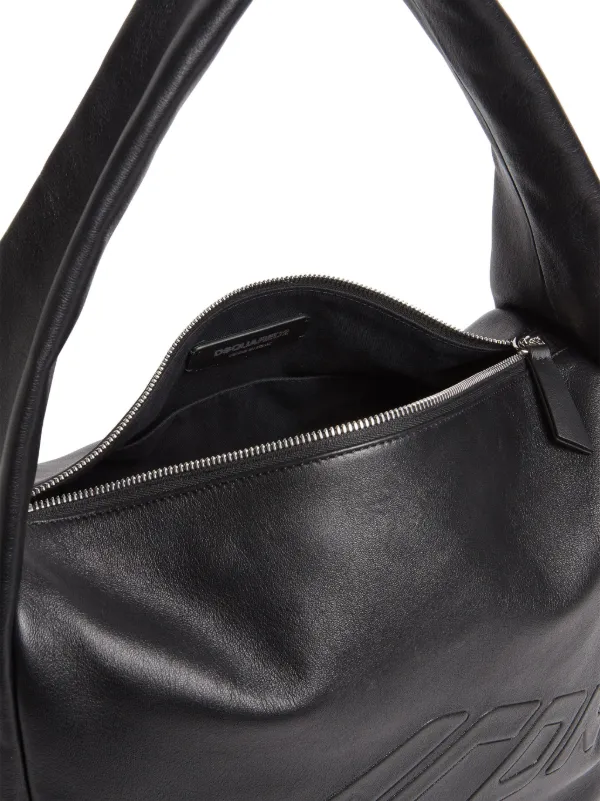 DSQUARED2 logo-embossed Leather Tote Bag | Black | FARFETCH