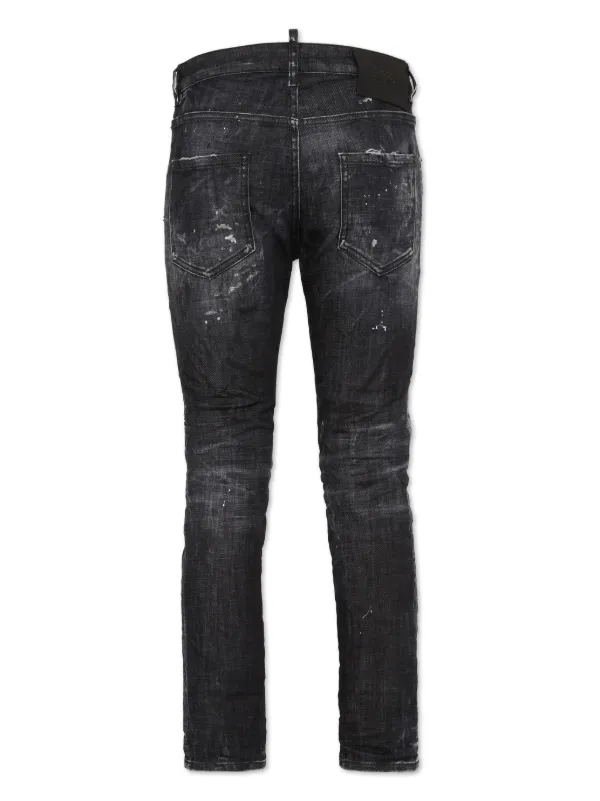 DSQUARED2 Distressed Skinny Jeans Black FARFETCH ID