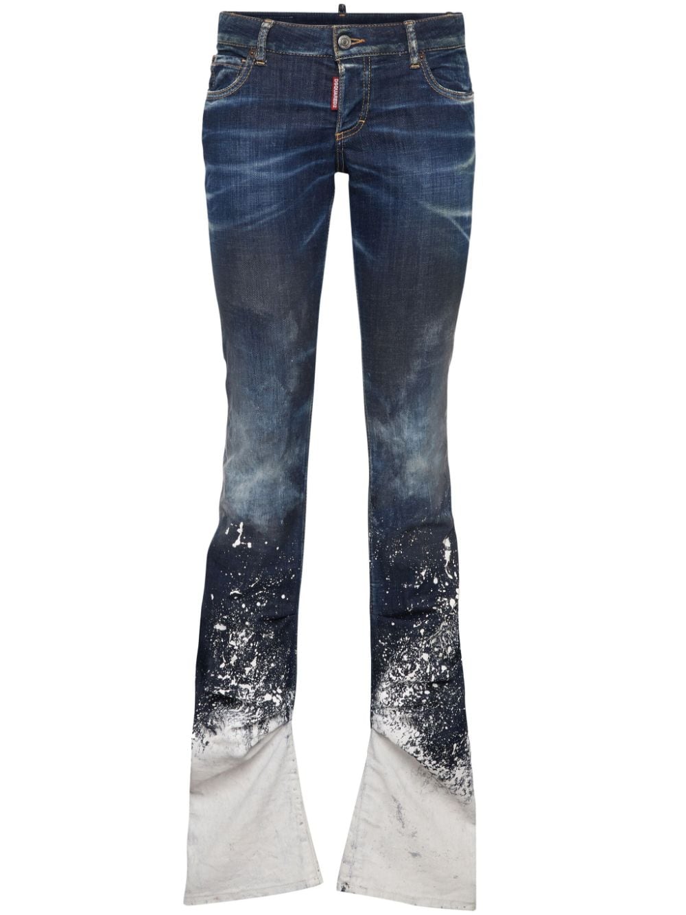 Dsquared2 Crystal-embellished Flared Jeans In Blue