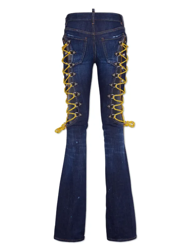 DSQUARED2 lace-up Flared Jeans | Blue | FARFETCH