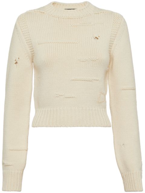 DSQUARED2 ripped-detailing knitted jumper Women