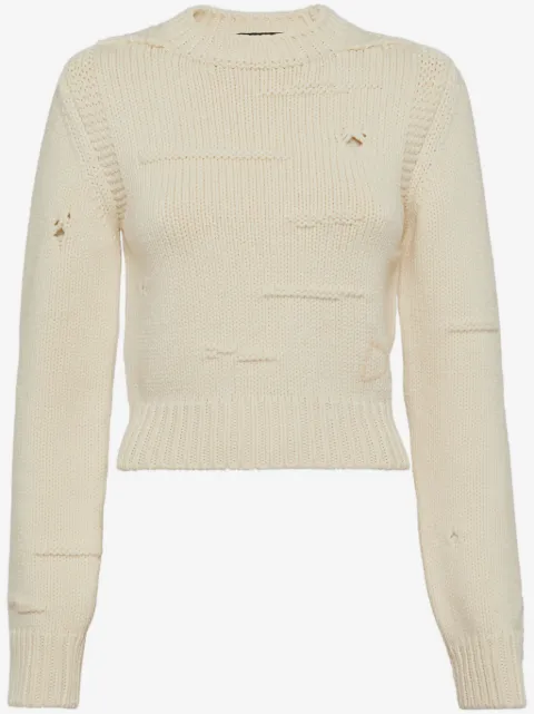 DSQUARED2 ripped-detailing knitted jumper