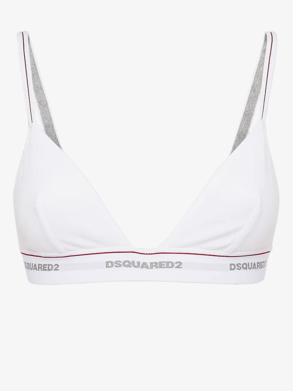 DSQUARED2 三角形罩杯平纹针织文胸 | 白色 | Image 1