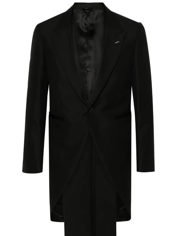 FENDI Costume a Veste a Simple Boutonnage Noir FARFETCH CM