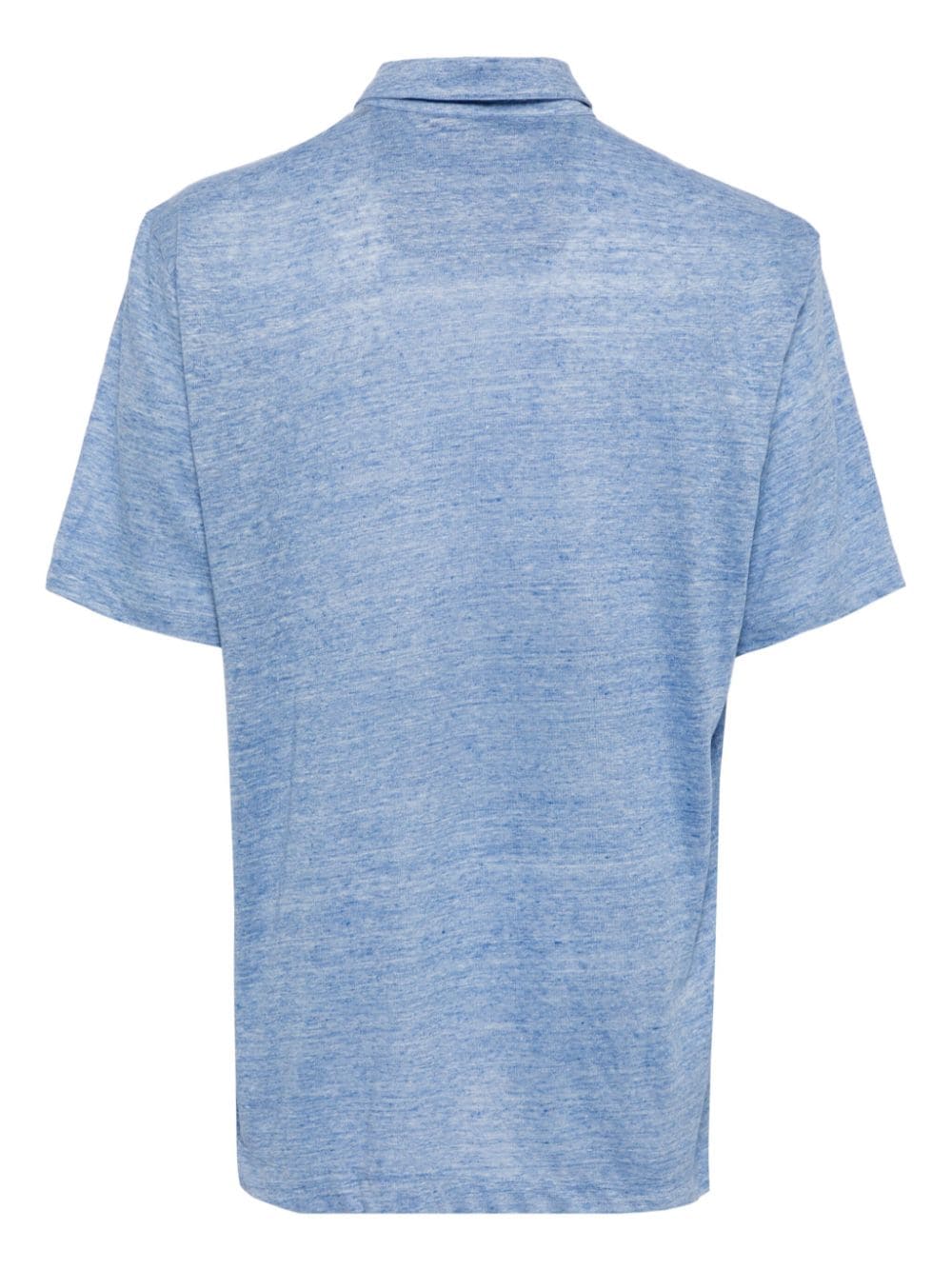 Zegna short-sleeve linen polo shirt - Blauw