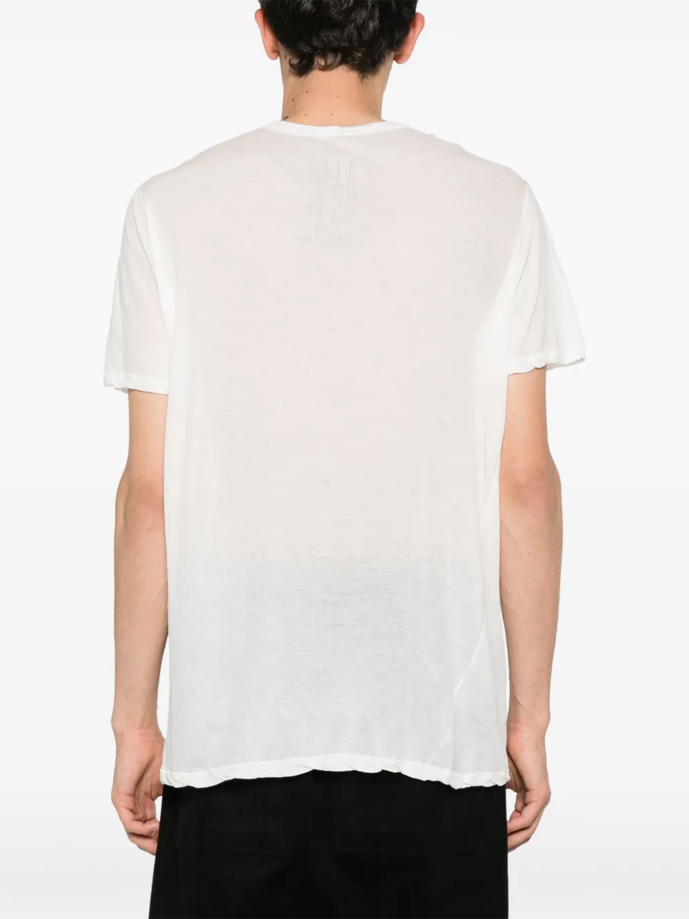 Rick Owens Drkshdw Level Cotton Semi-sheer T-shirt In White