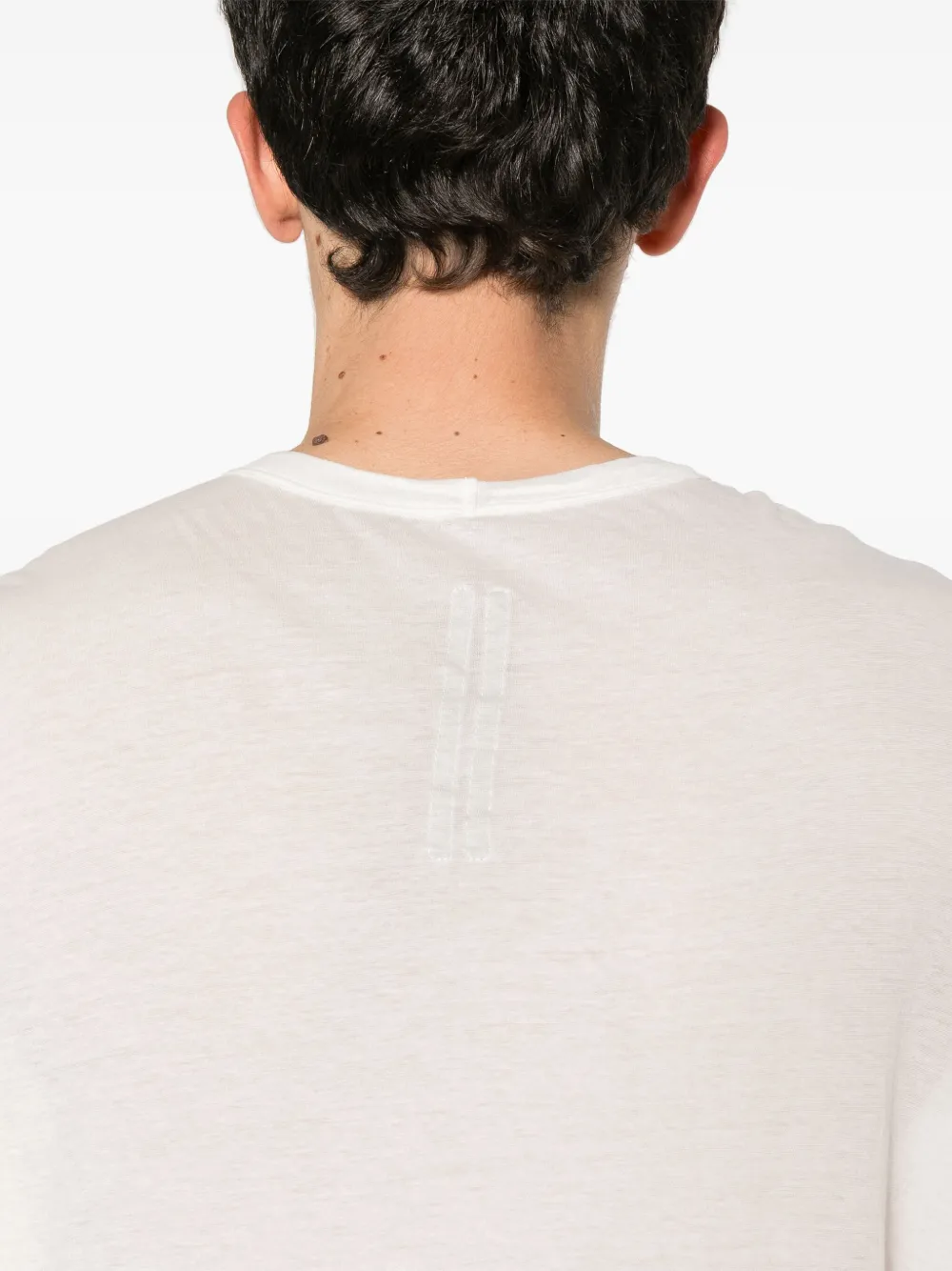 Rick Owens Drkshdw Level Cotton Semi-sheer T-shirt In White