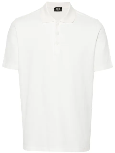 FENDI FF-pattern cotton polo shirt