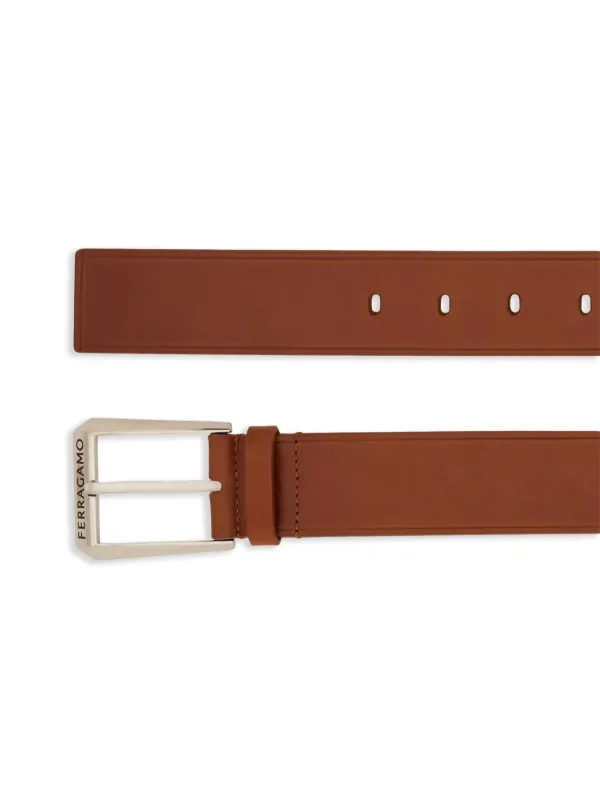 【フェラガモ】レザーベルト ブラウン メタルバックル Ferragamo バックル レザーベルト | ブラウン | FARFETCH JP
