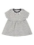 Petit Bateau horizontal stripe cotton dress - White