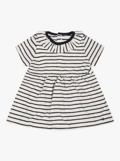 Petit Bateau horizontal stripe cotton dress