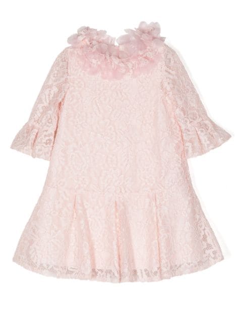 MARCHESA KIDS COUTURE corded-lace party dress