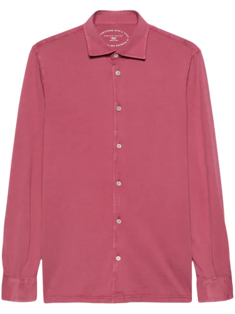 Fedeli plain organic-cotton shirt