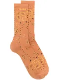 Alanui bandana-print socks - Brown