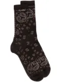 Alanui bandana-print socks - Brown