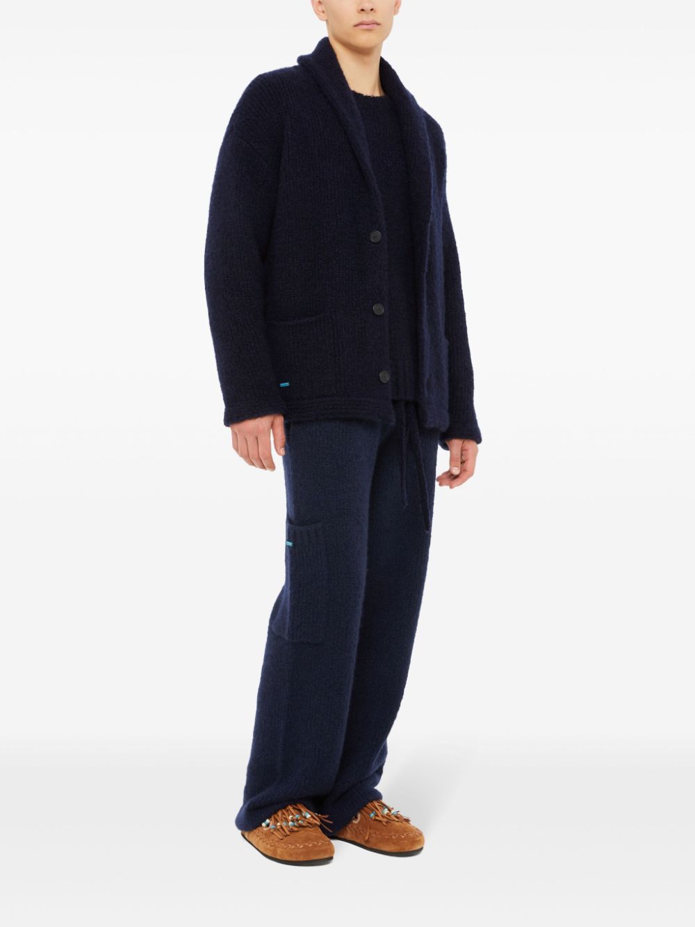 Alanui Finest ribbed cardigan - Blue