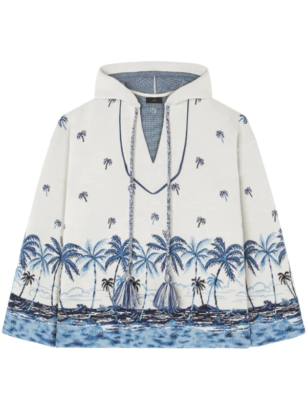 Alanui ハワイプリント パーカー | ホワイト | FARFETCH JP 