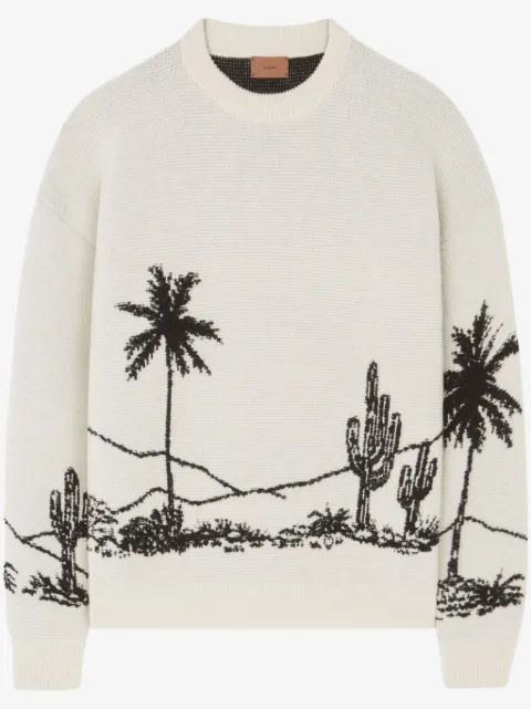 Alanui desert print-knitted jumper
