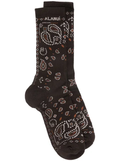Alanui bandana-print socks