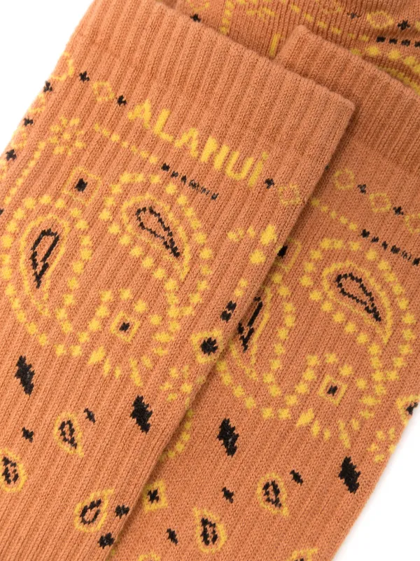Alanui bandana-print Socks | Brown | FARFETCH JO