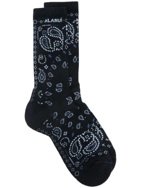 Alanui bandana-print socks