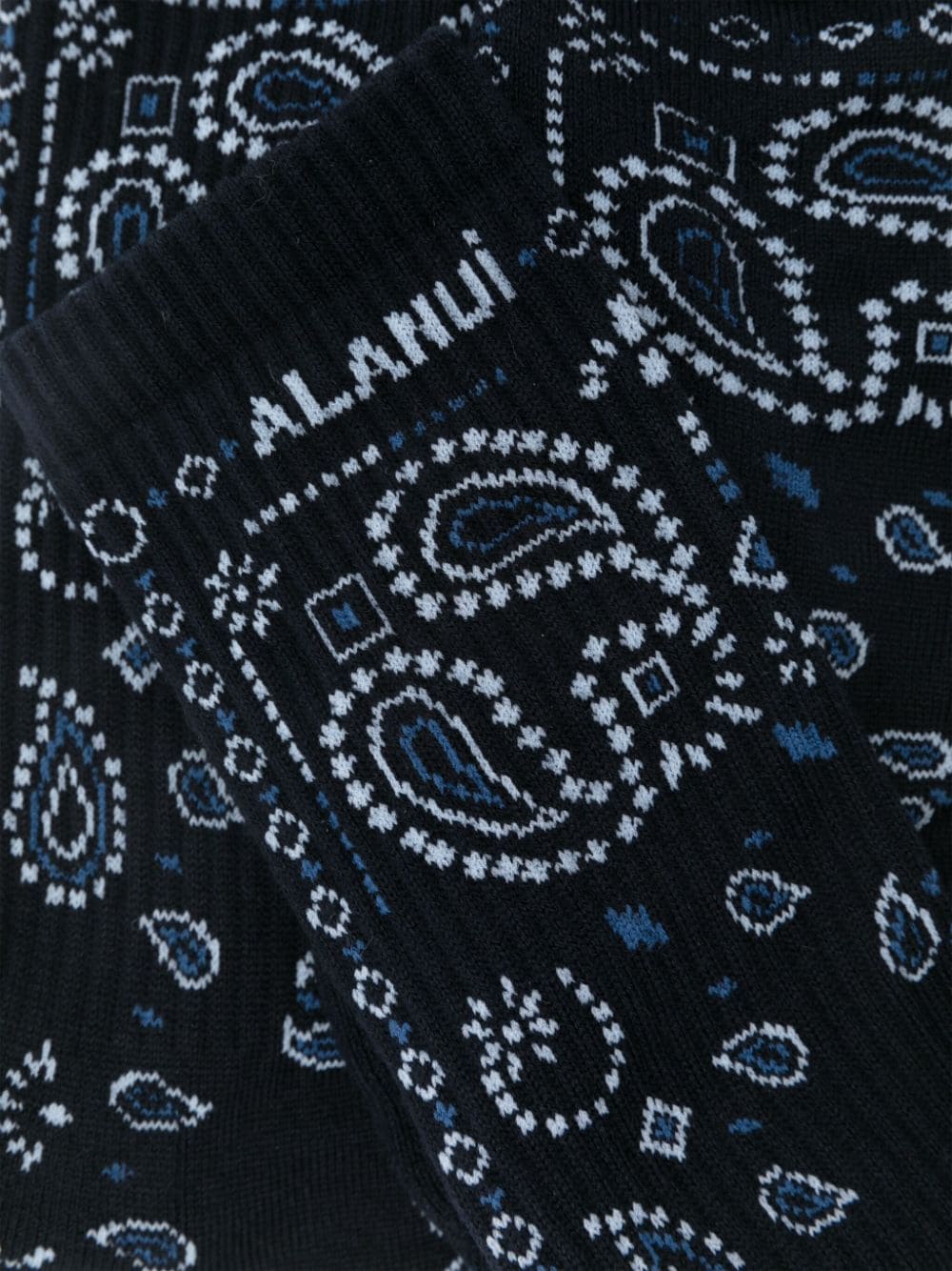 Alanui bandana-print socks - Blauw