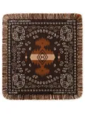 Alanui Bandana wool pillow - Brown