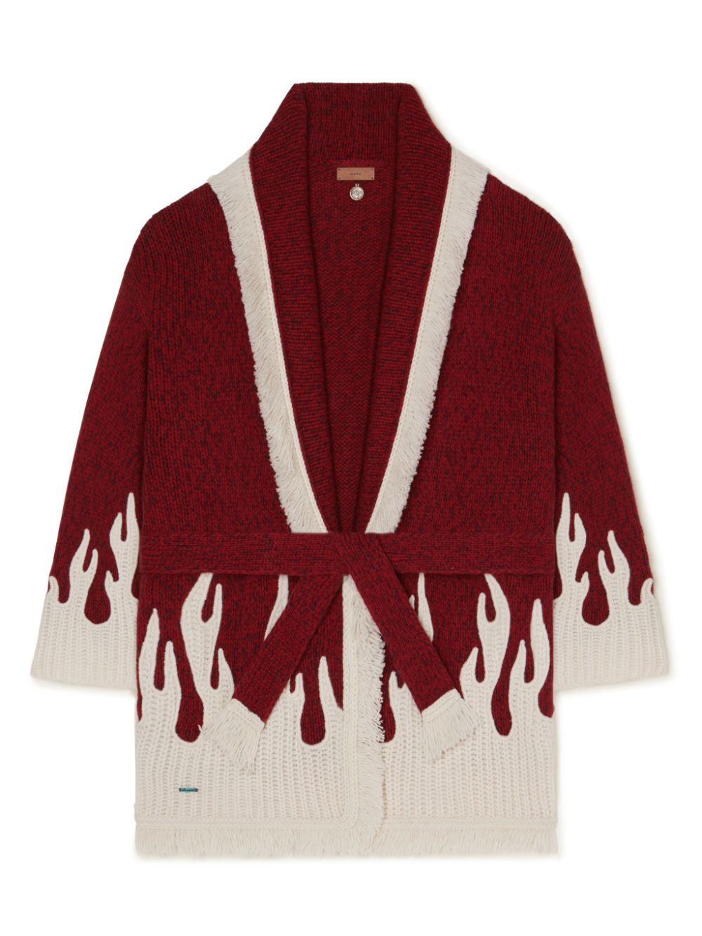 Alanui flame-motif wool-blend cardigan Women