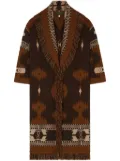 Alanui Icon jacquard coat - Brown