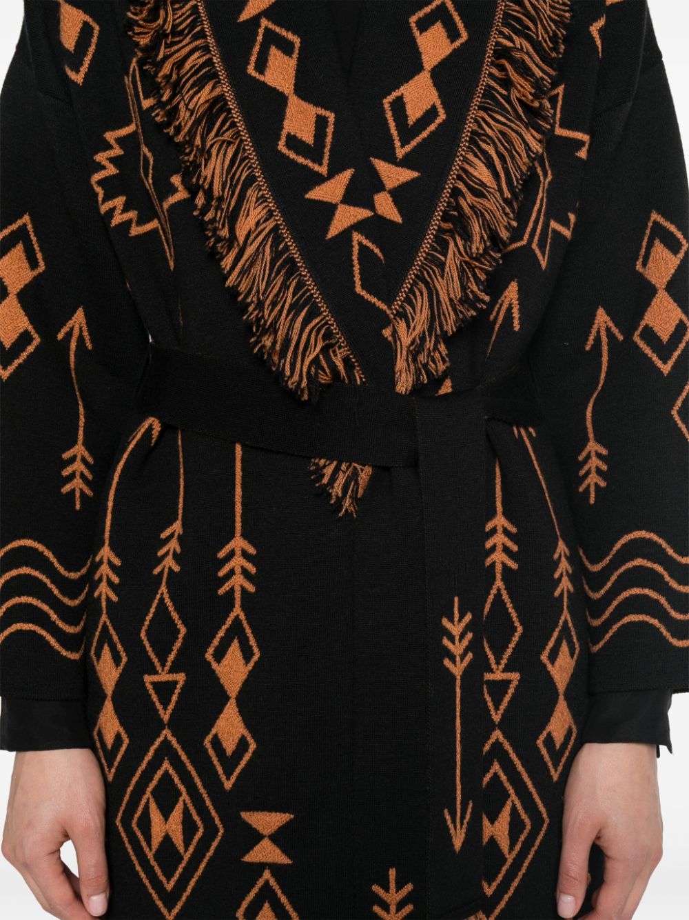 Alanui Mystic Gate fringed cardi-coat Women