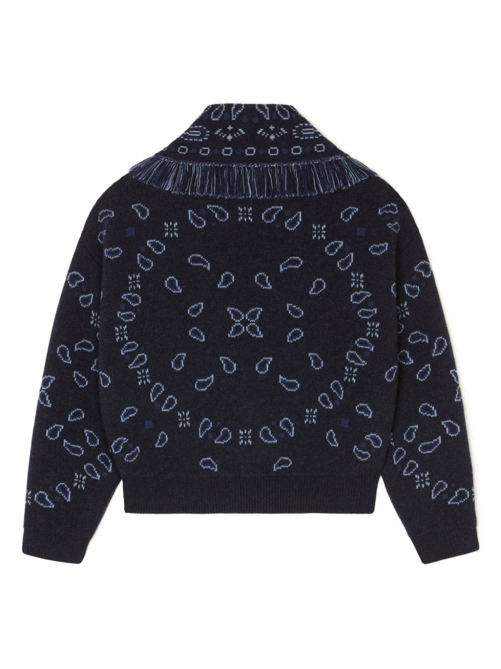 Alanui bandana-pattern knitted bomber jacket Women