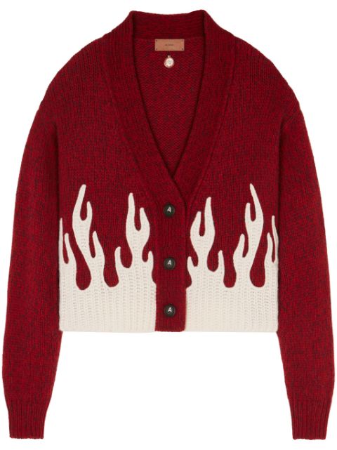 Alanui flame-motif cropped cardigan Women