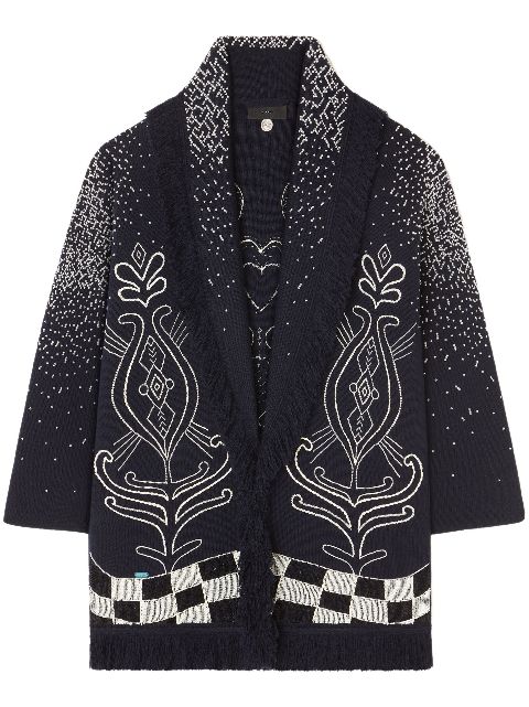 Alanui bead-embellished virgin-wool cardigan Women