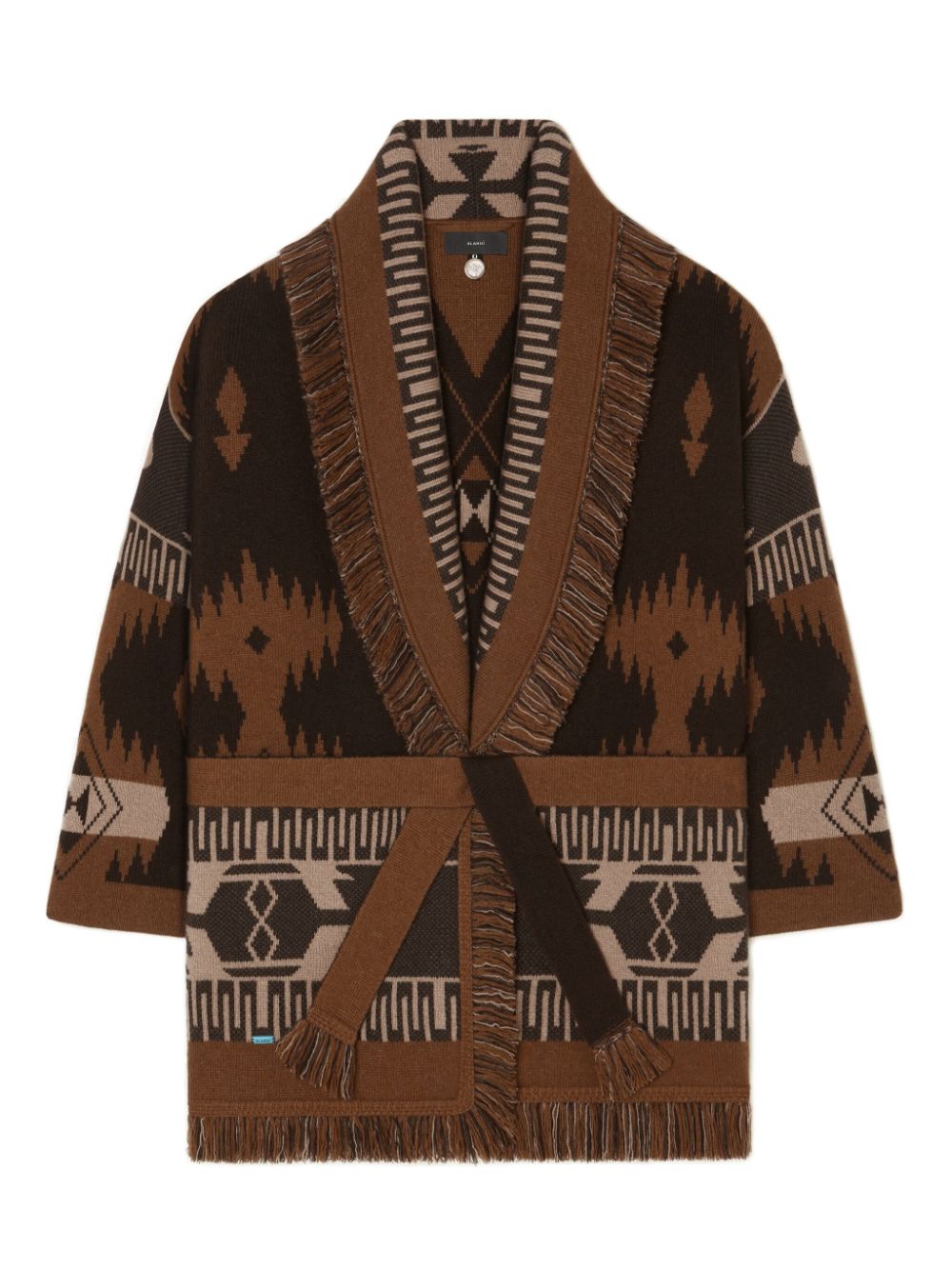 Alanui patterned-jacquard cashmere cardigan Women