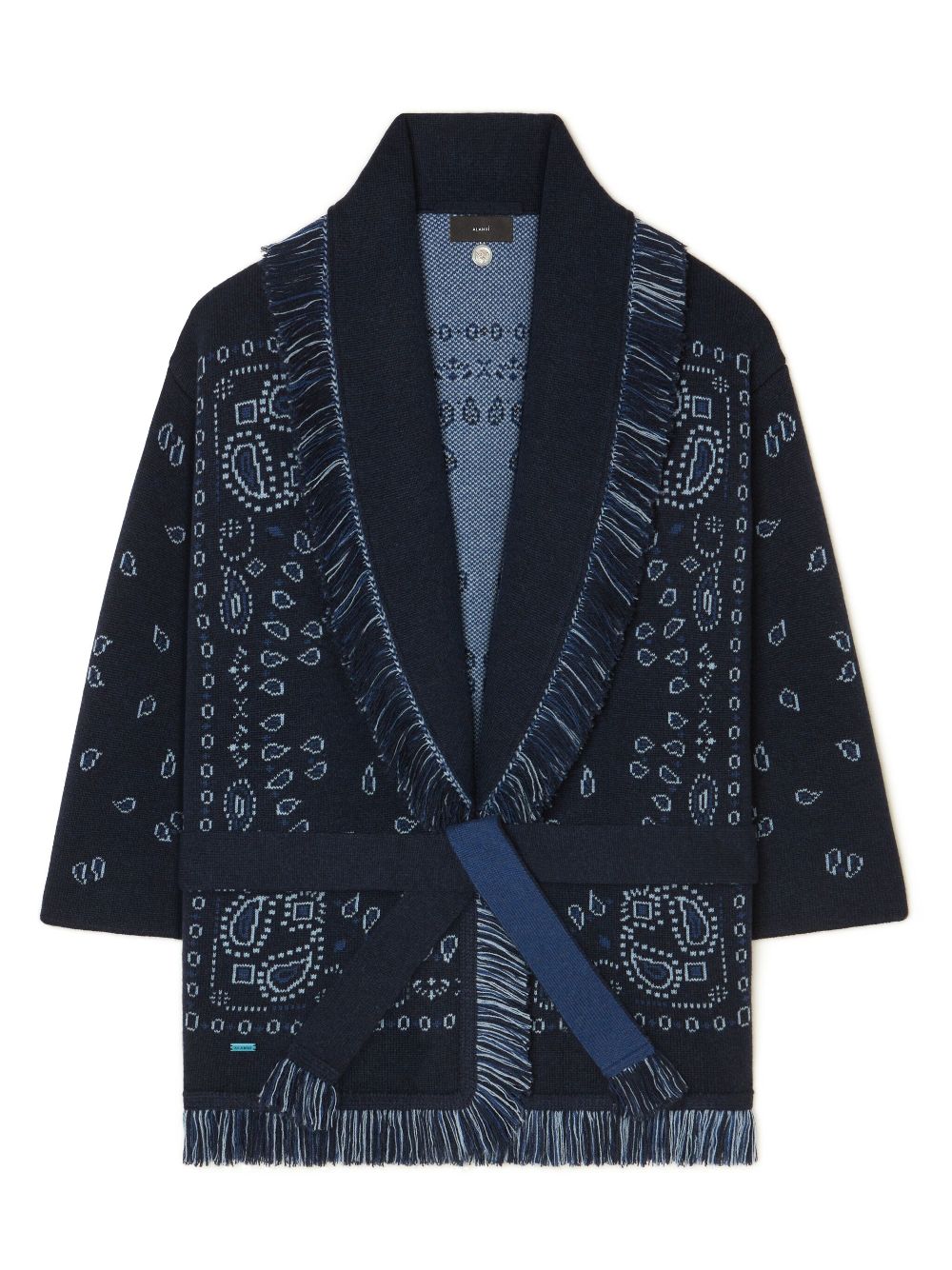 Alanui bandana-pattern cashmere cardigan Women