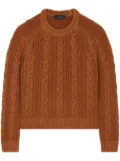 Alanui cable-knit virgin-wool jumper - Orange