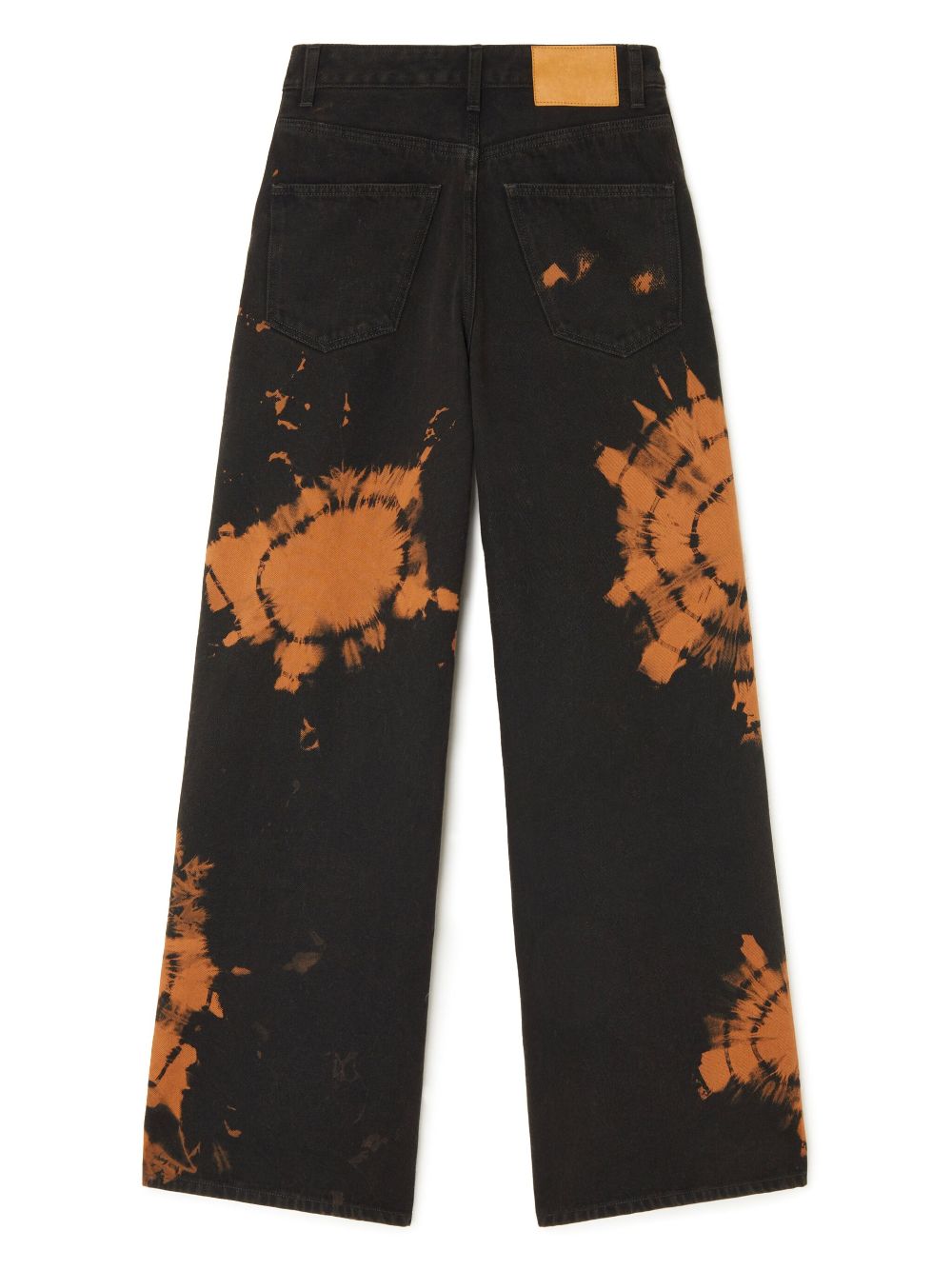 Alanui abstract-pattern wide leg jeans Women