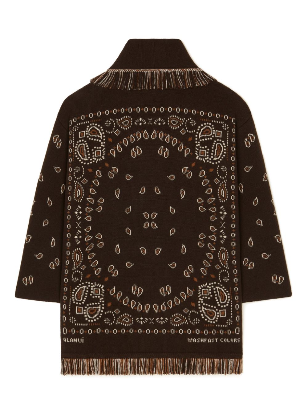 Alanui bandana-pattern cashmere cardigan Women