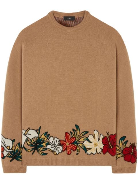Alanui R+J floral-intarsia cashmere jumper