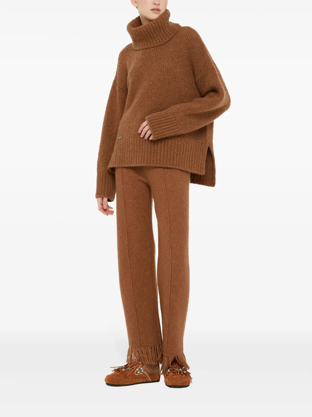 Cheap Alanui ribbed high-neck jumper Women