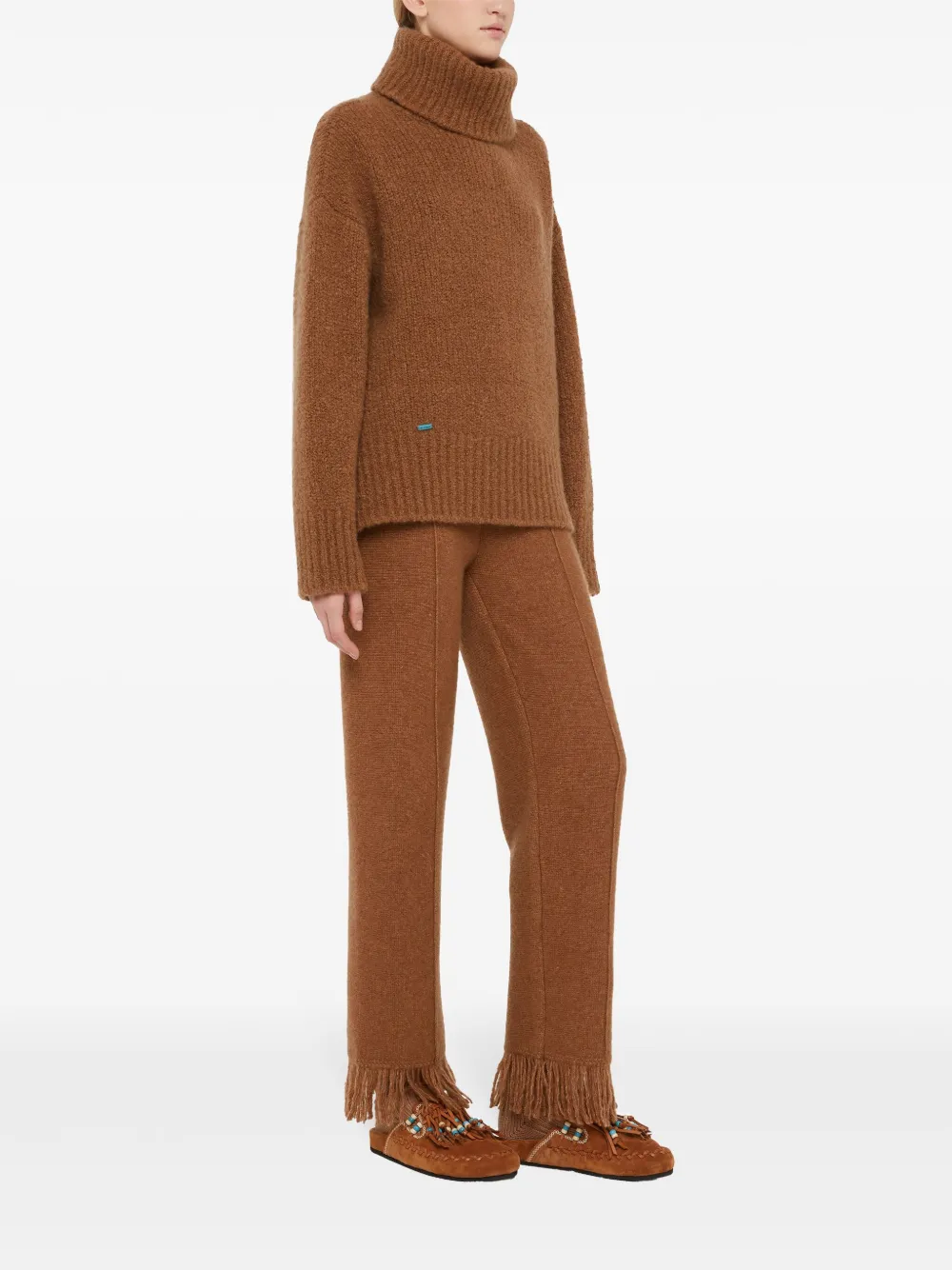 Cheap Alanui ribbed high-neck jumper Women