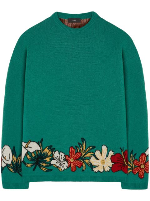 Alanui floral intarsia-knit cashmere jumper Women