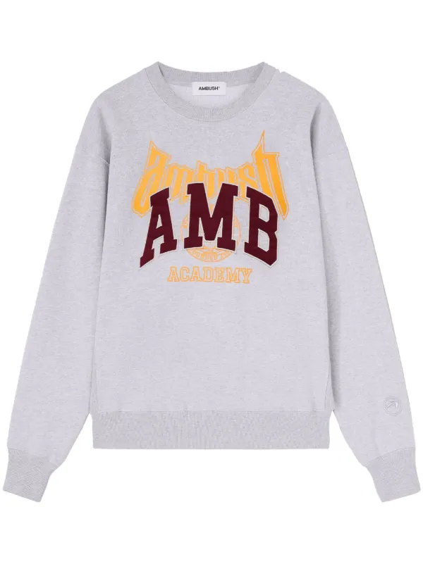 AMBUSH コットン スウェットシャツ AMBUSH ロゴ スウェットシャツ | グレー | FARFETCH JP