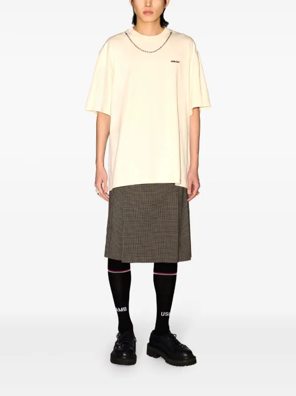 【関税 送料無料】AMBUSH コットン チェーン Tシャツ AMBUSH チェーンディテール Tシャツ | ニュートラル | FARFETCH JP