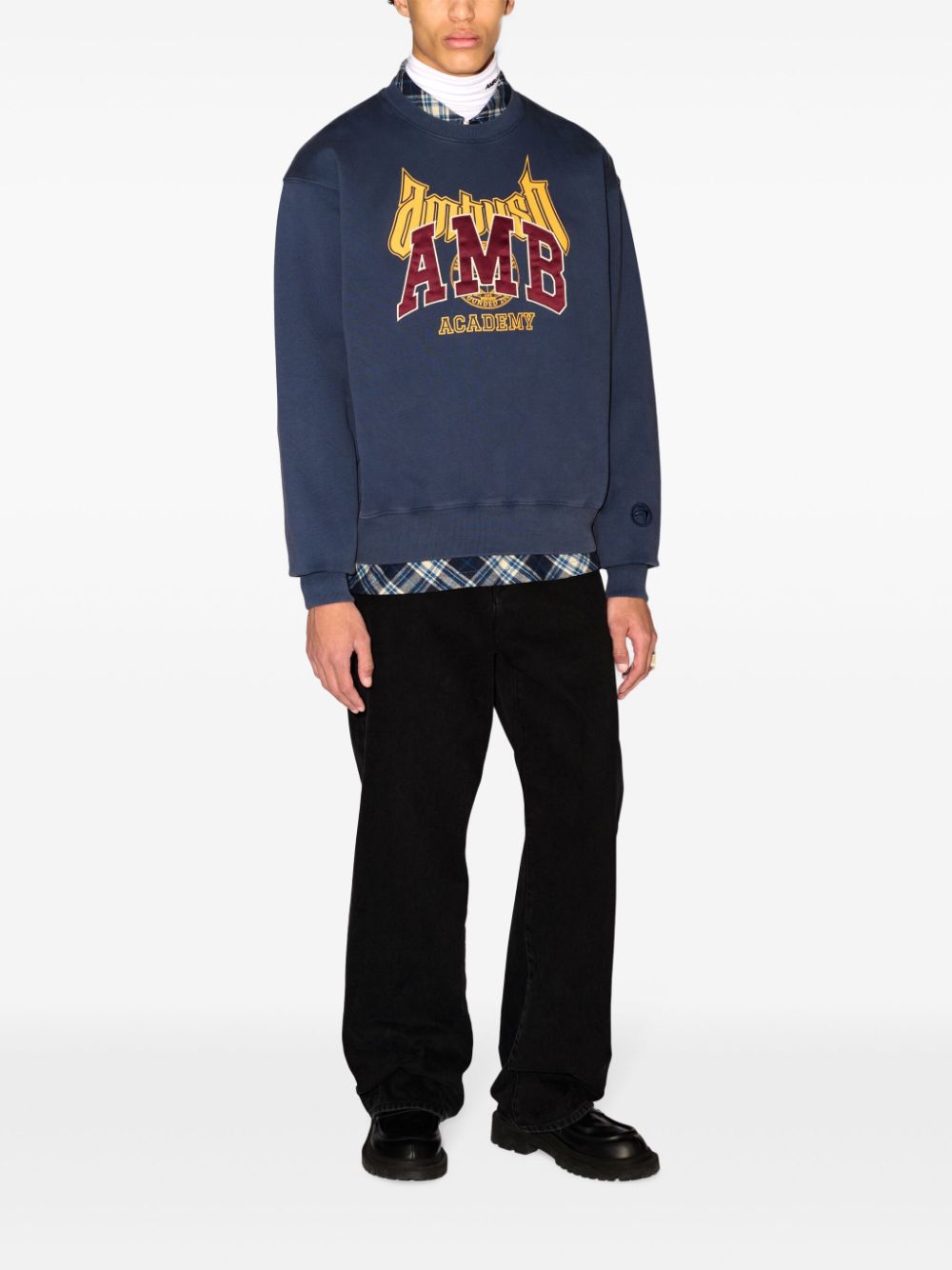 Shop Ambush Logo-appliqué Sweatshirt In Blue