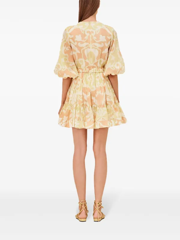 ALEXIS Valen Floral Embroidered Yellow Romper online