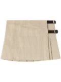 AMBUSH checkered belted miniskirt - Neutrals