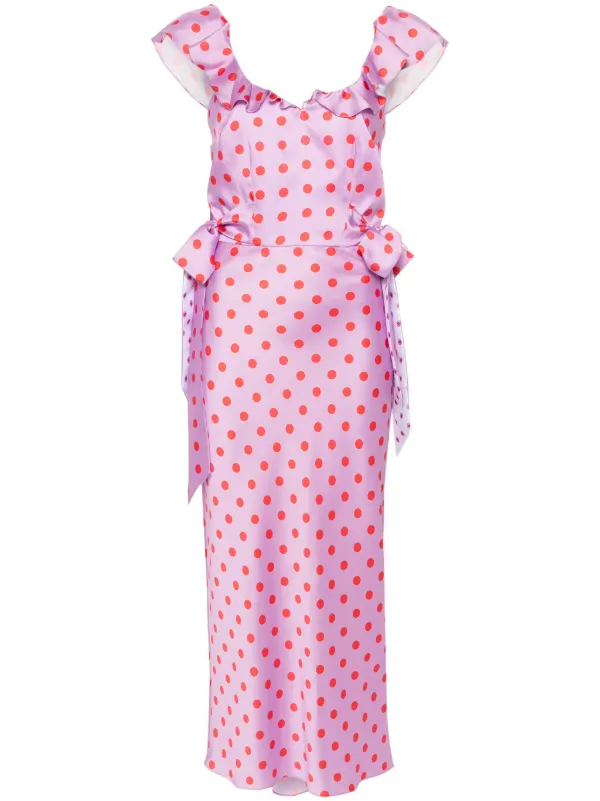 Belted polka dot dress best sale